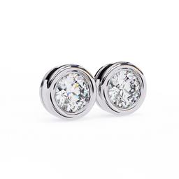 Sovereign Round Bezel Earring