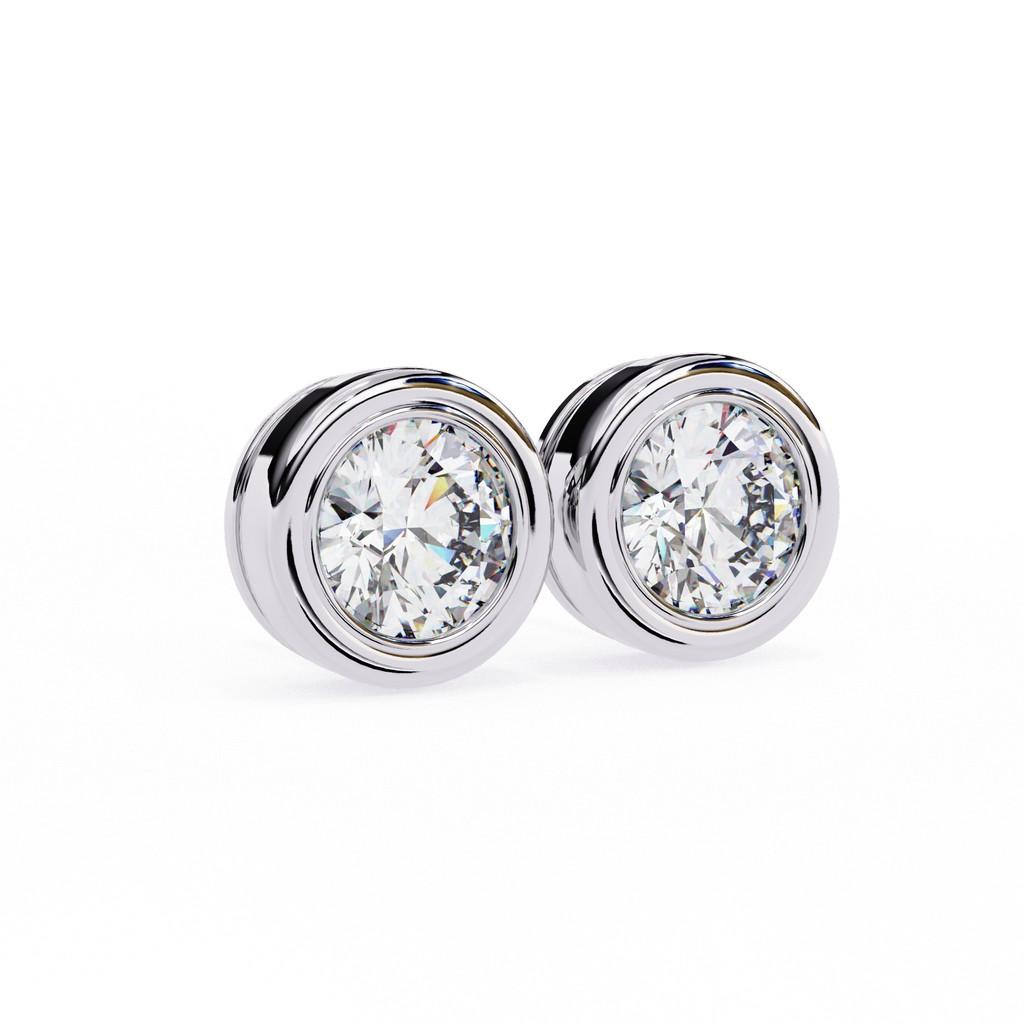 Sovereign Round Bezel Earring