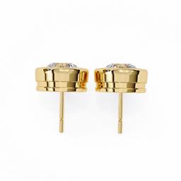 Sovereign Round Bezel Earring