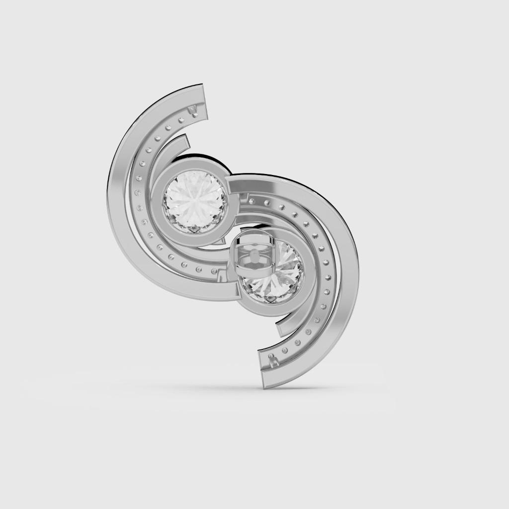 Spiral Swirl Stud Earrings