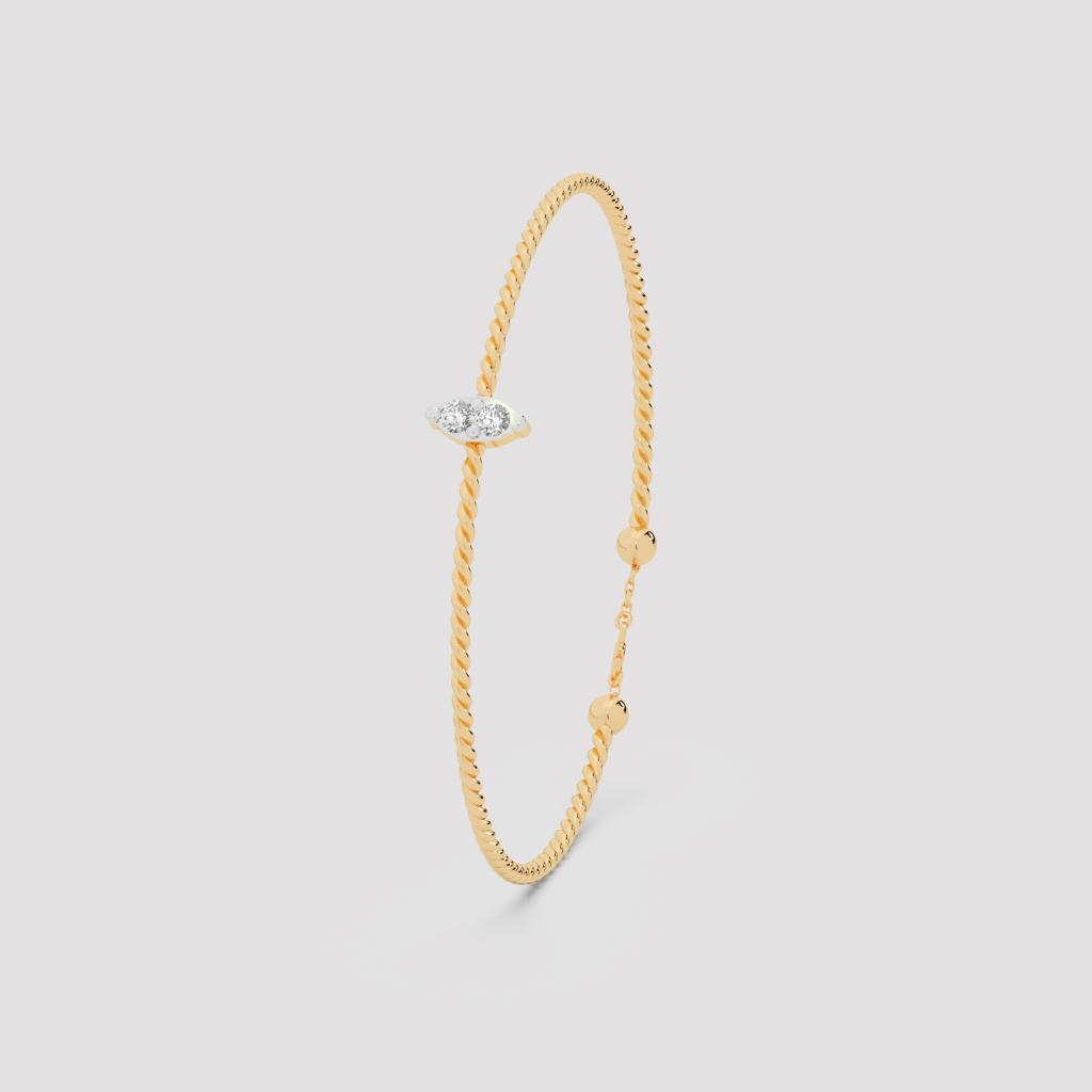 Twisted Rope Diamond Bracelet