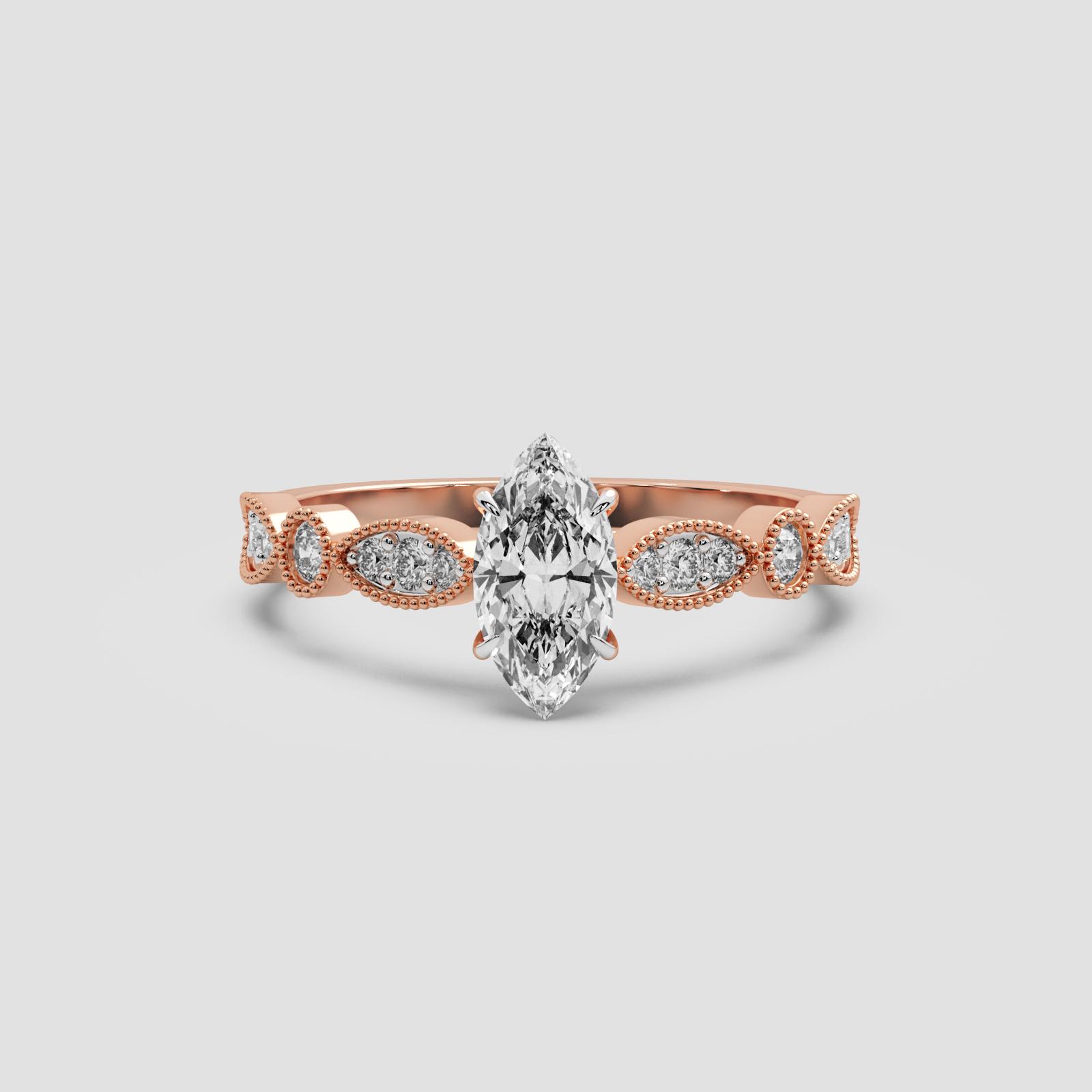 Vintage Marquise Solitaire Ring