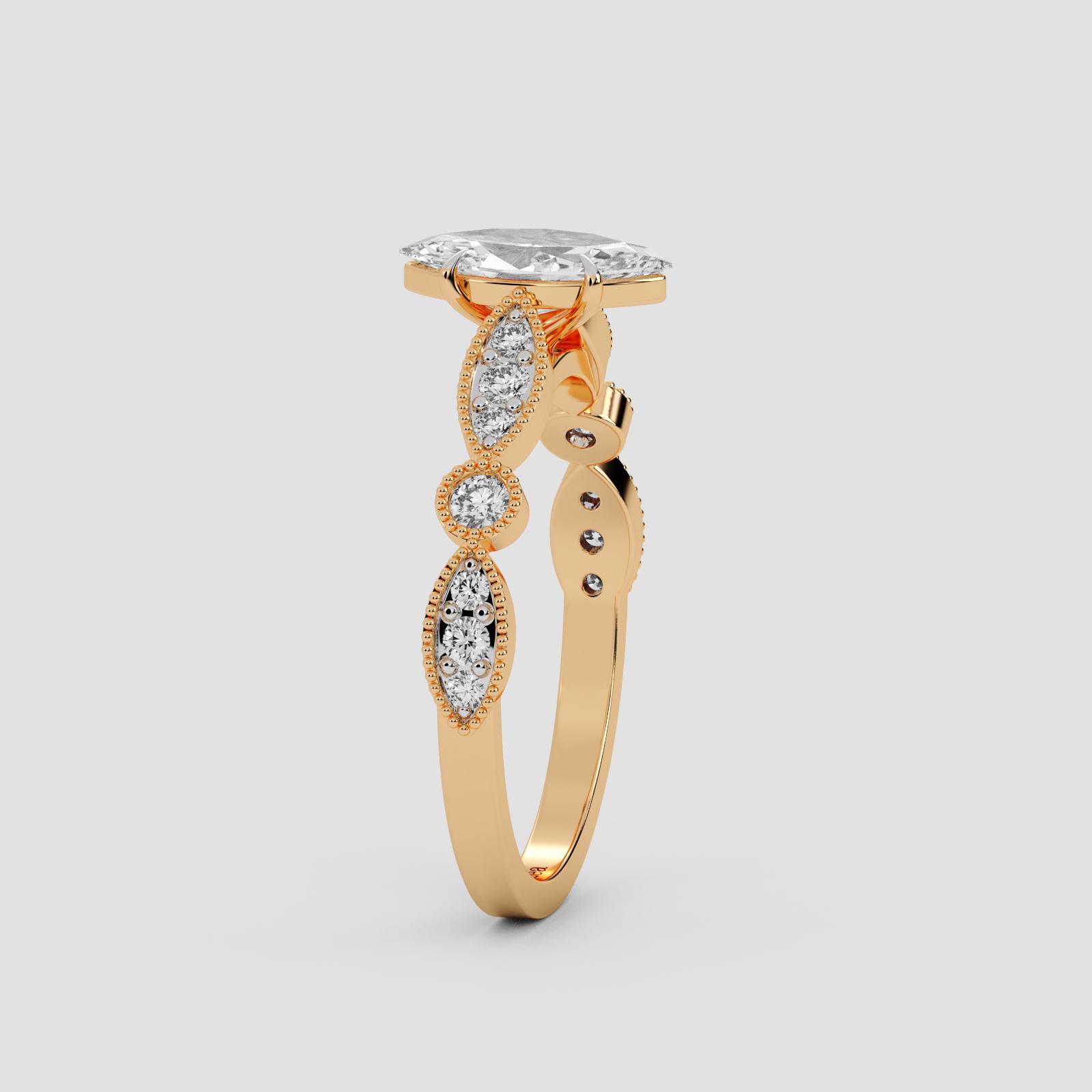 Vintage Marquise Solitaire Ring