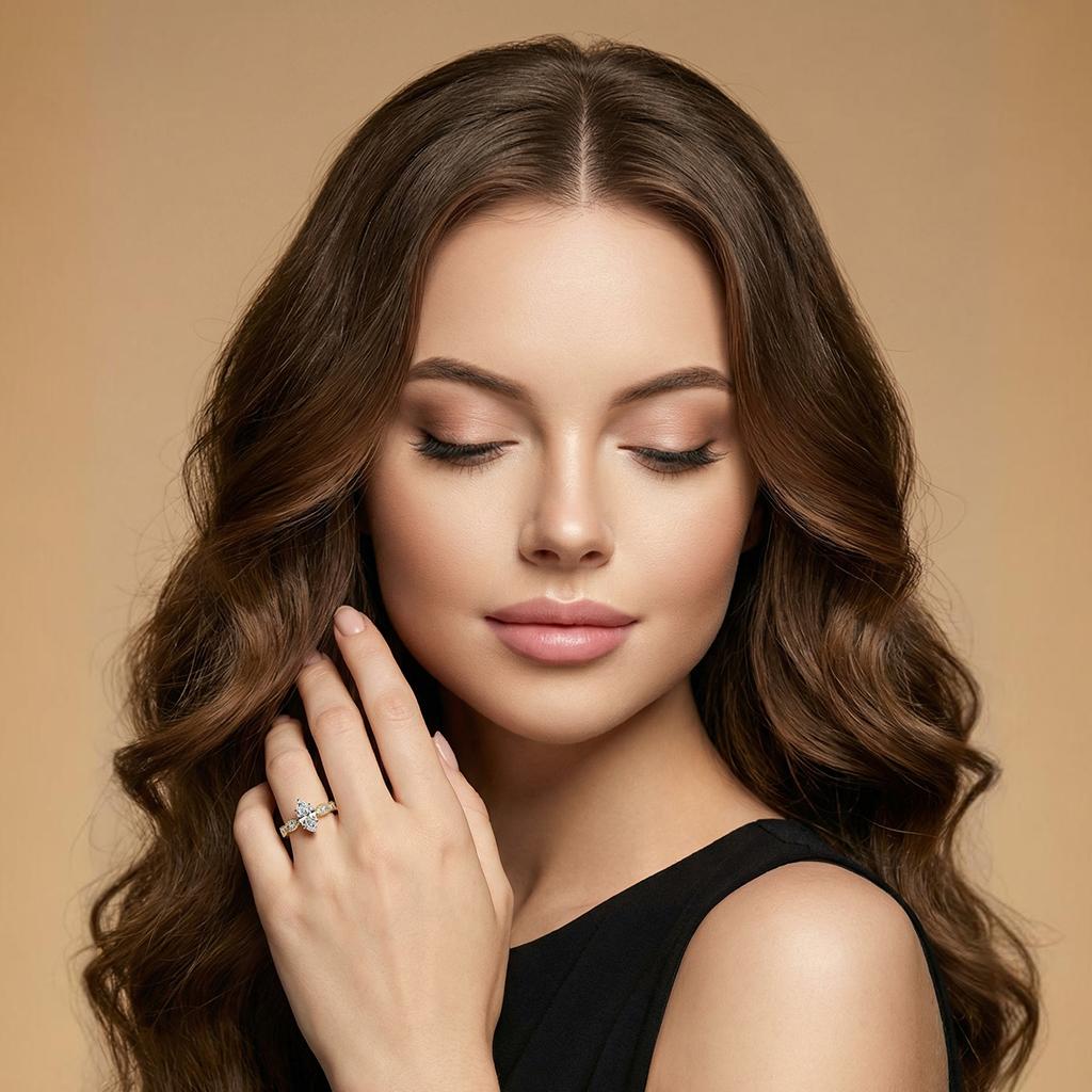 Vintage Marquise Solitaire Ring