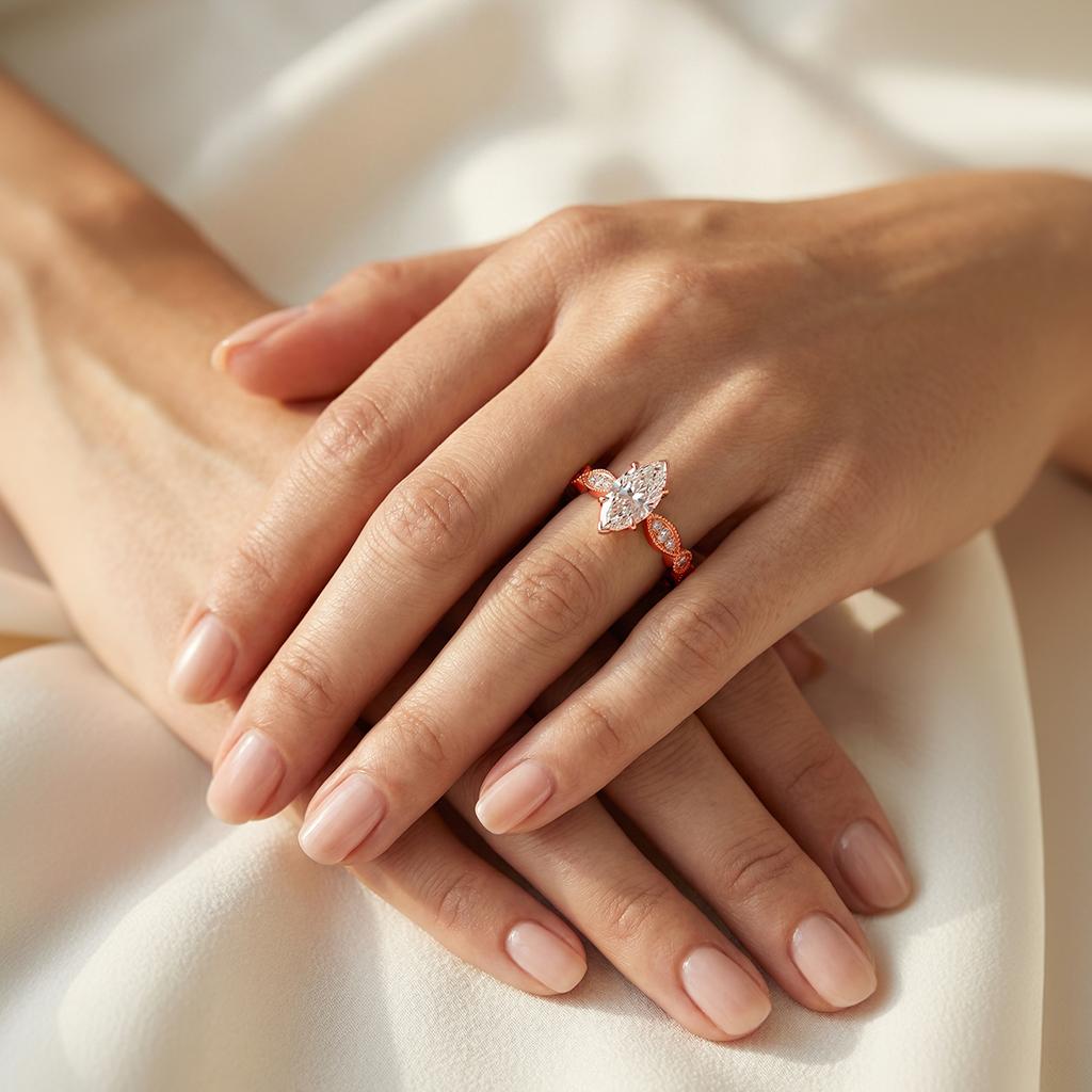 Vintage Marquise Solitaire Ring